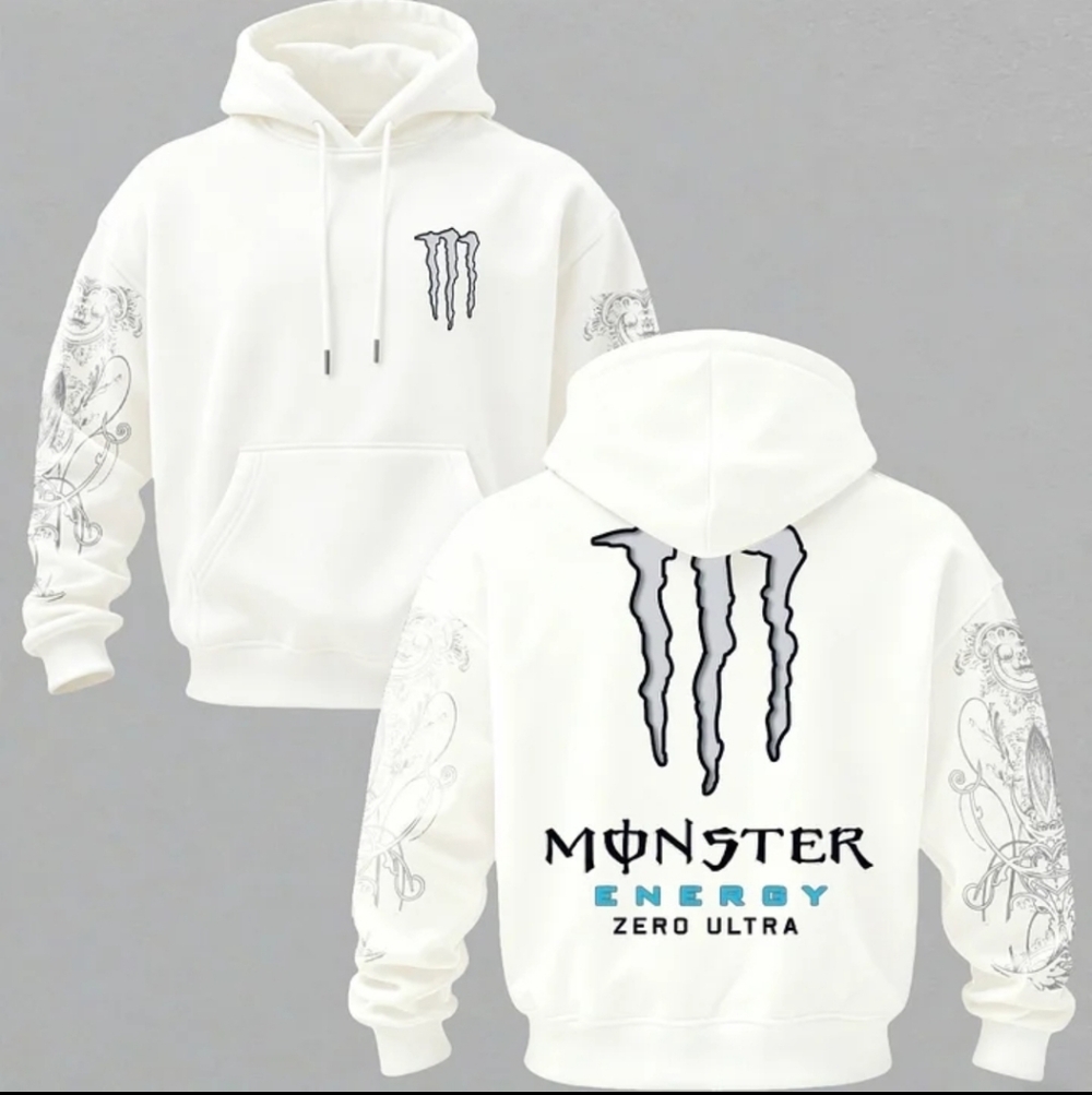 NWT Chicyea White Vinyl Logo Hoodie Multiple Sizes V47